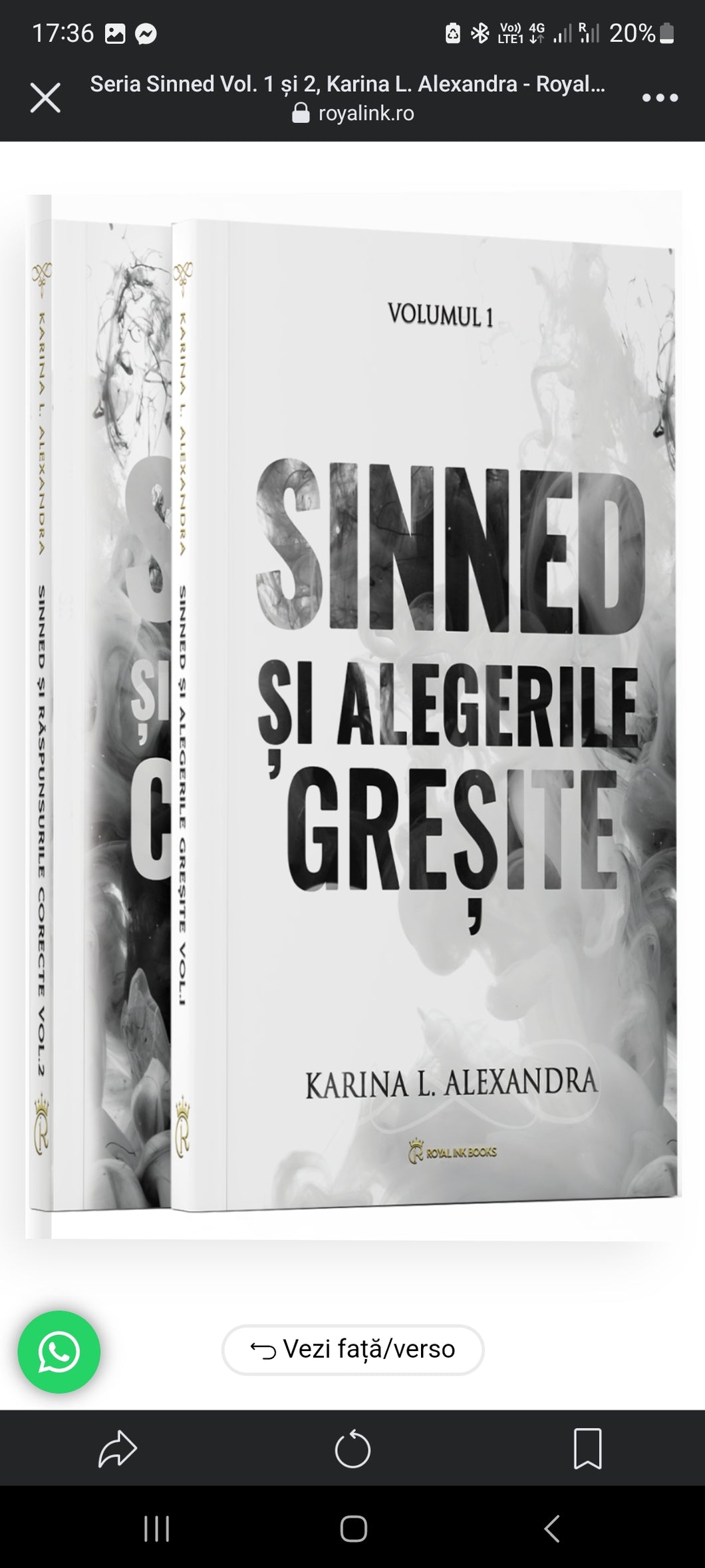 Seria Sinned Vol. 1 și 2, Karina L. Alexandra